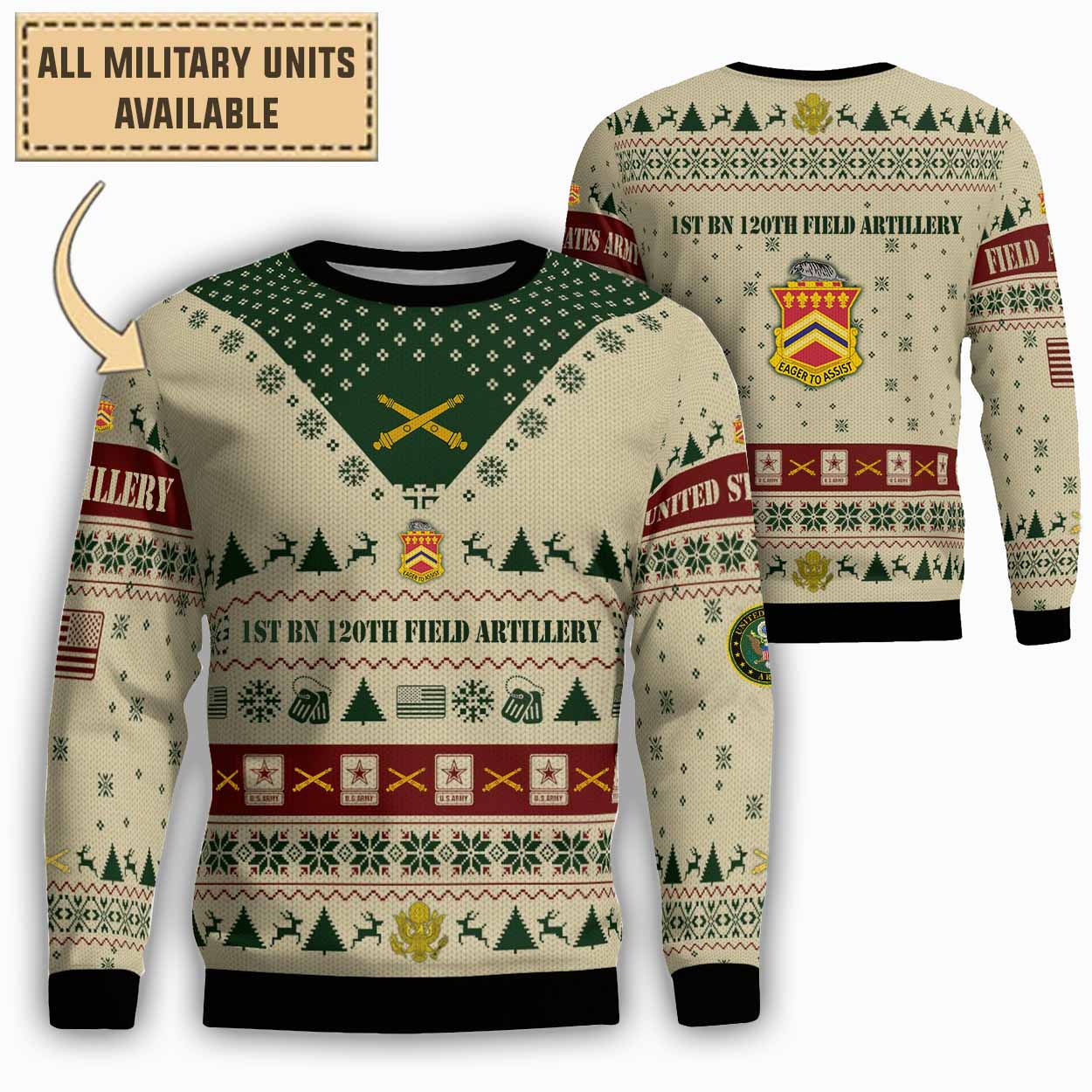 1 120 fa 1st battalion 120th field artillery regimentlightweight sweater hhcsm