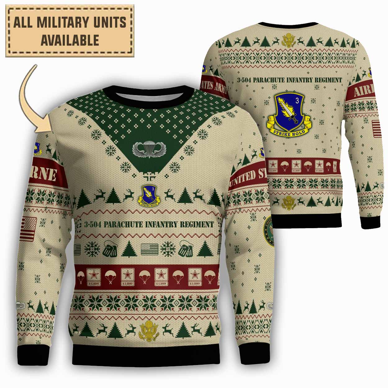 3 504 pir 3rd battalion 504th parachute infantry regimentlightweight sweater vuh1n