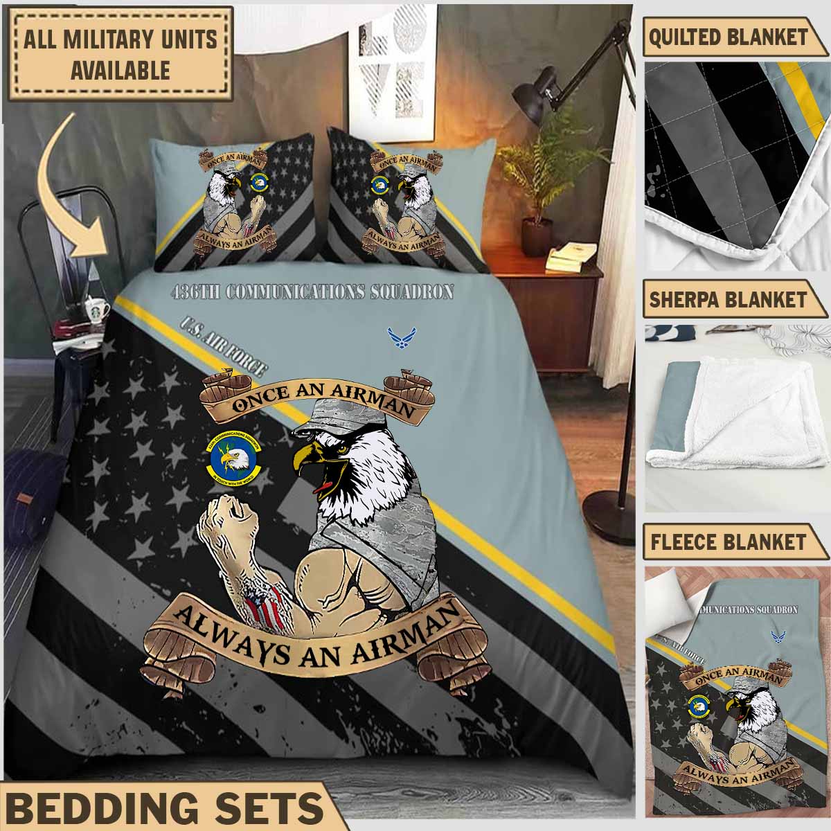 436th cs communications squadronbedding collection 477ud