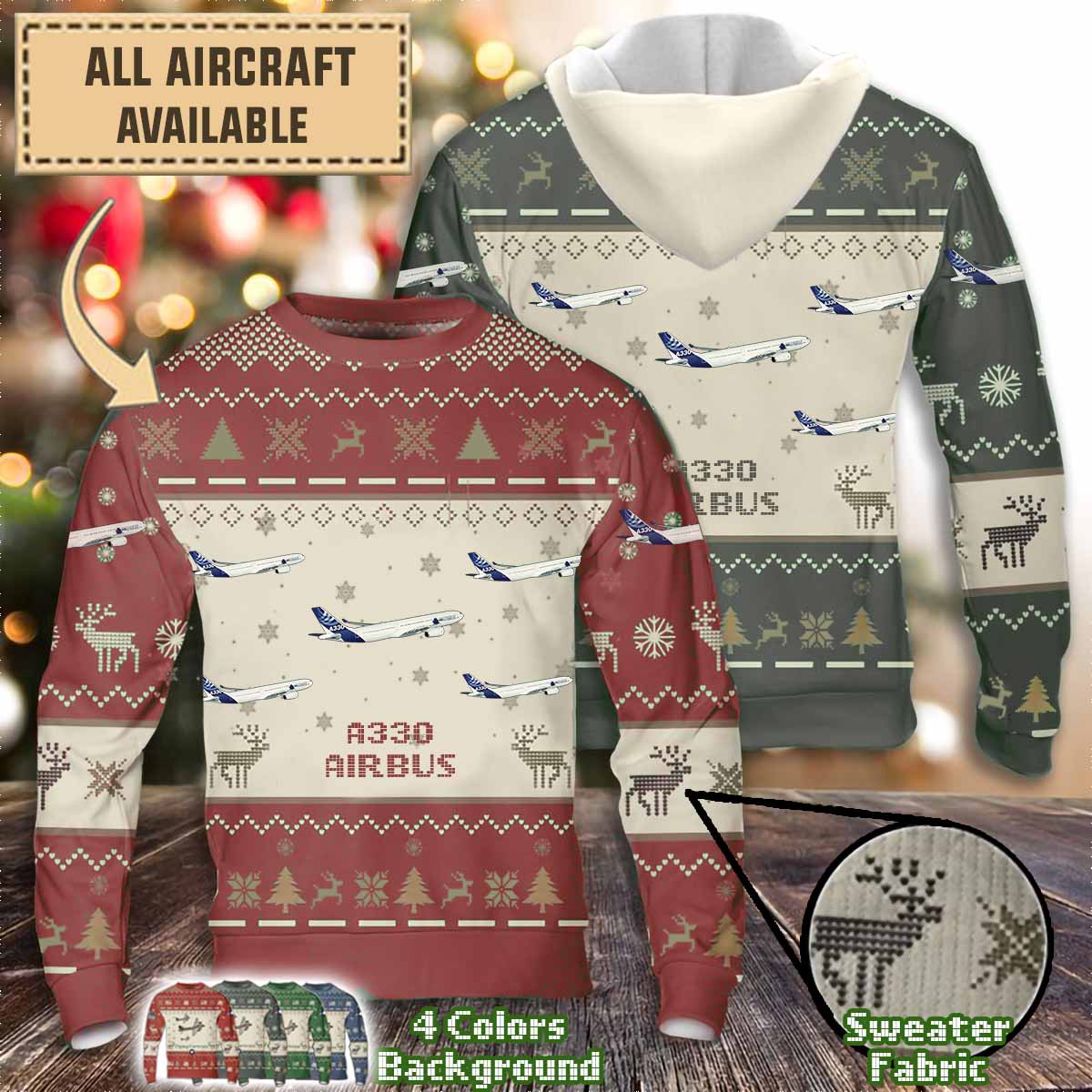 airbus a330aircraft sweater wae6h