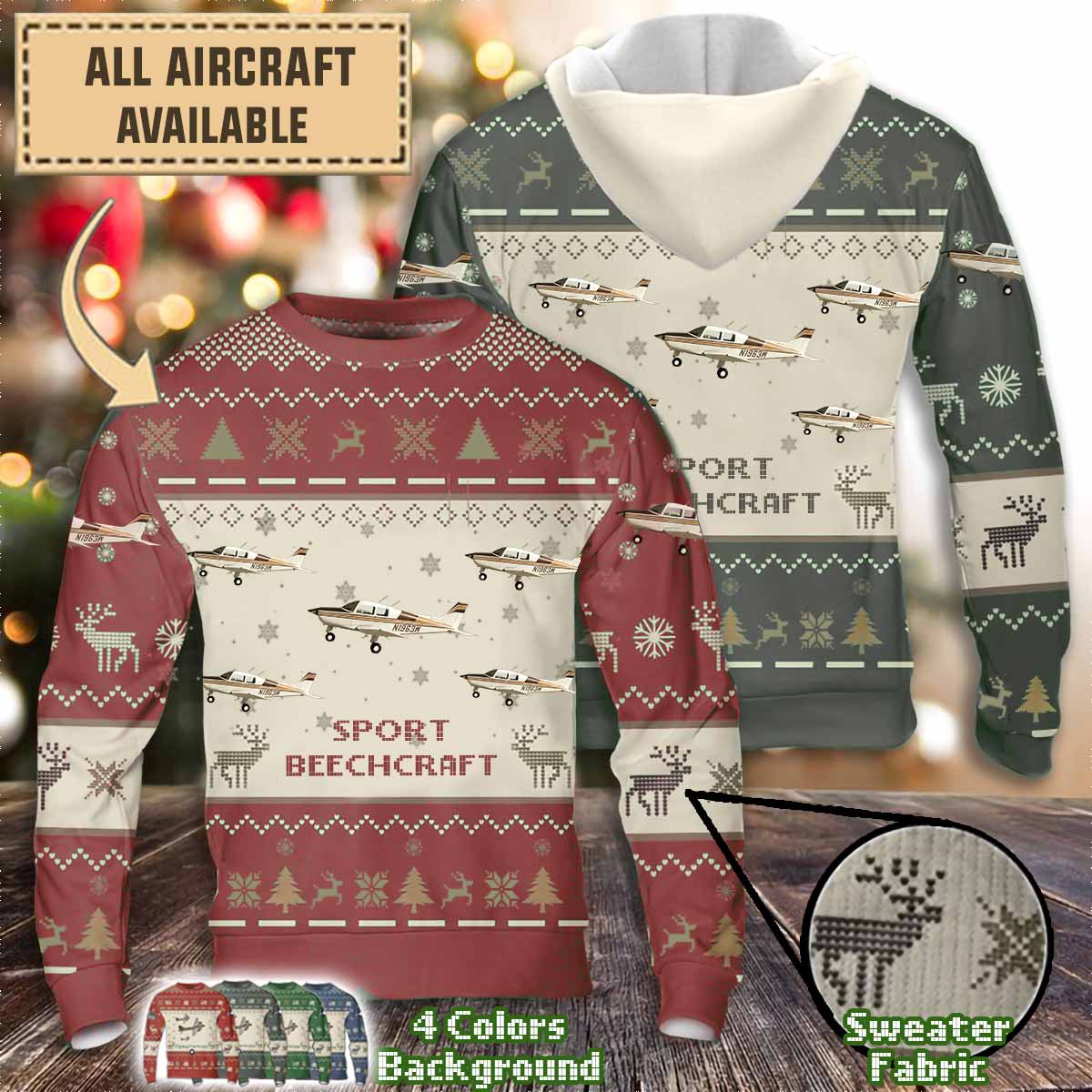 Beechcraft Sport_Aircraft Sweater