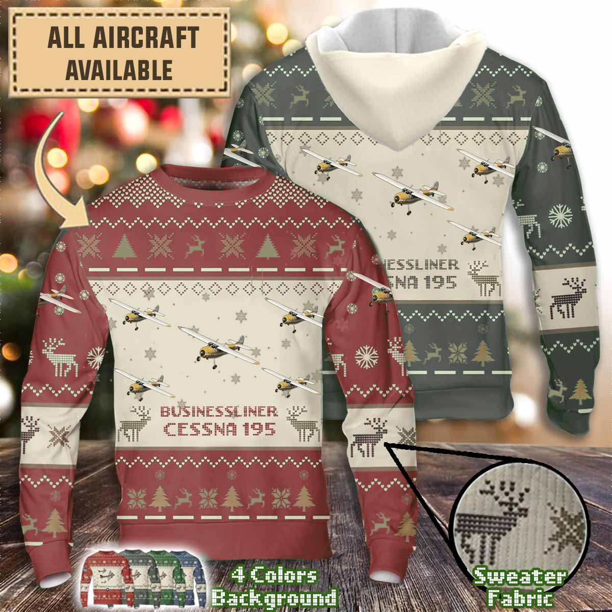cessna 195 businesslineraircraft sweater u63bu