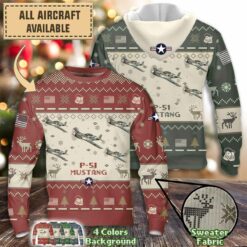 p 51 mustang the checkertail clan p51aircraft sweater famo5