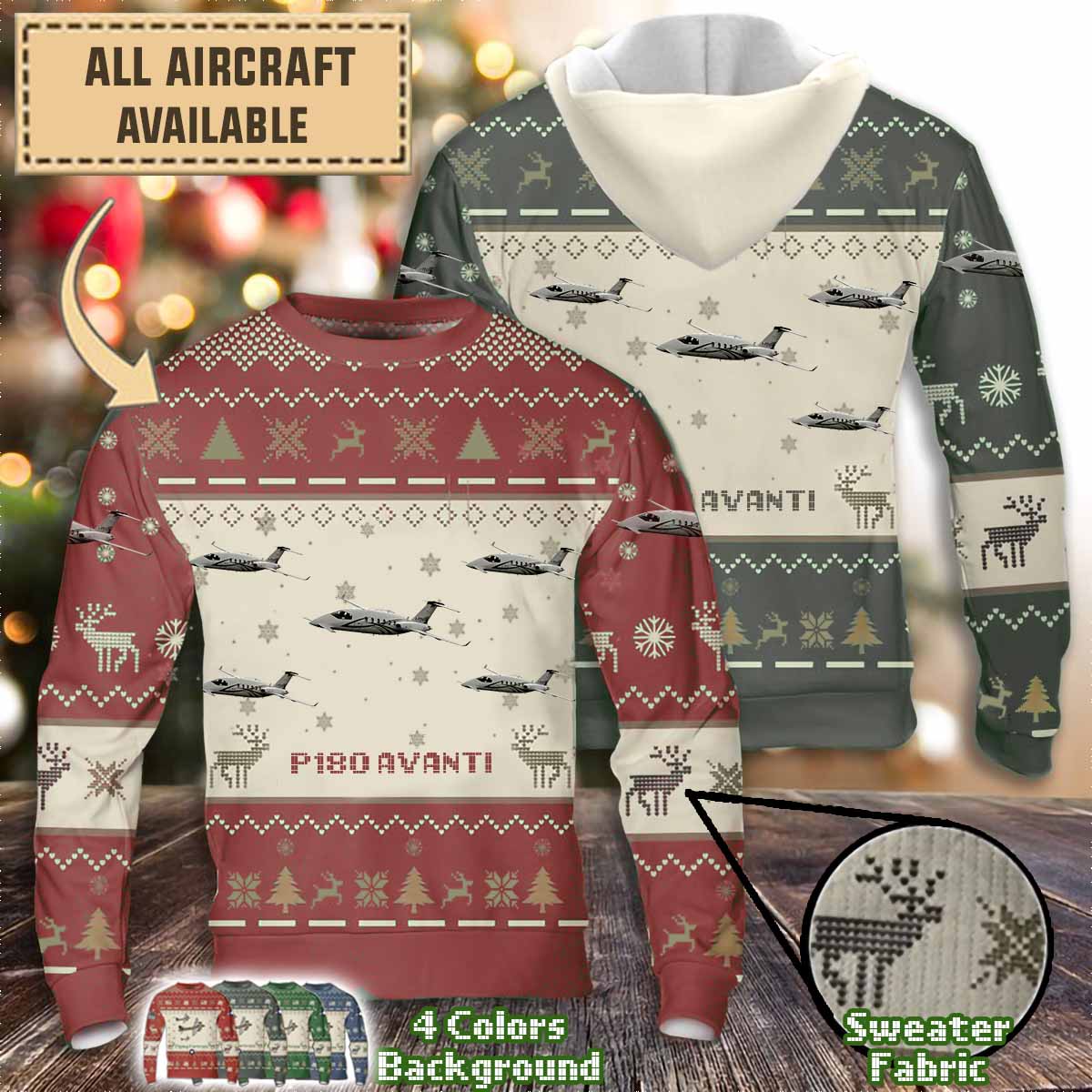 piaggio p180 avantiaircraft sweater