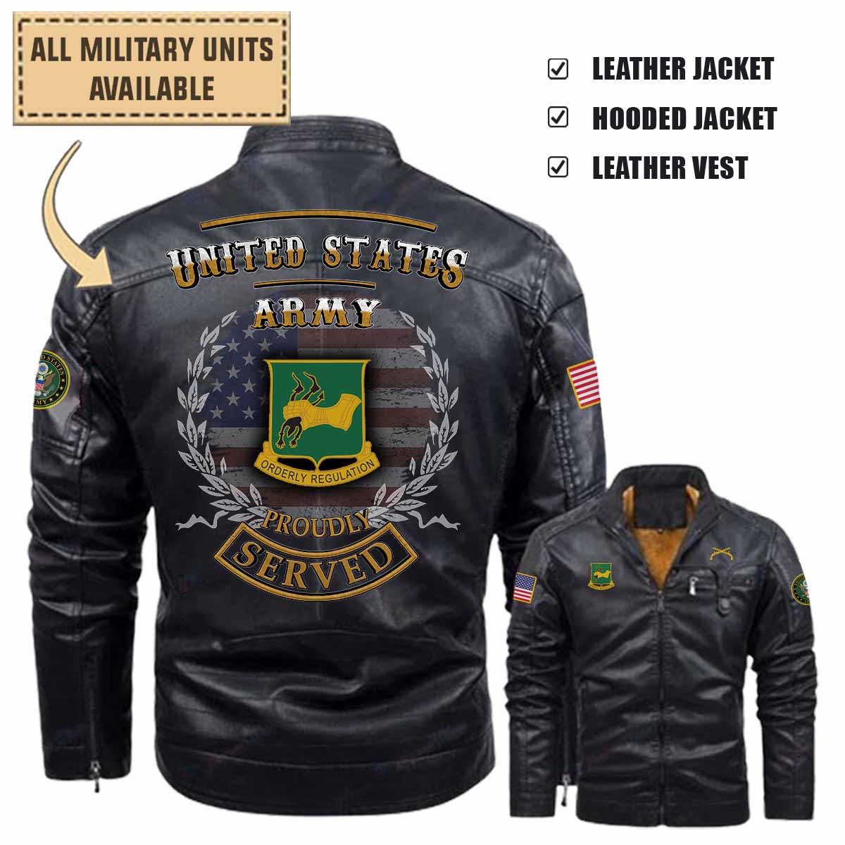 720th MP BN 720th Military Police Battalion_Military Leather Jacket and ...