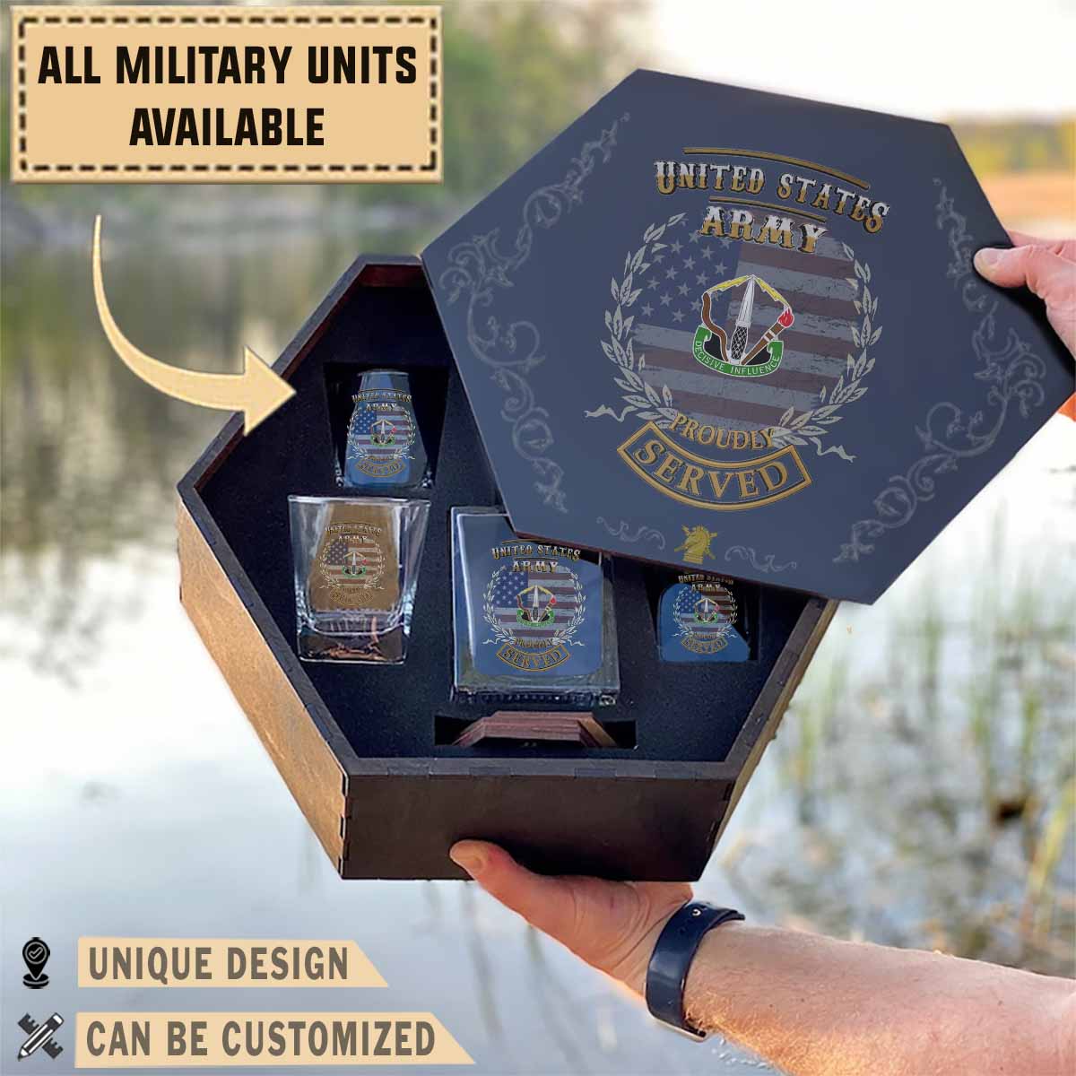 8th POG(A) 8th Psychological Operations Group (Airborne)_Military Decanter Set