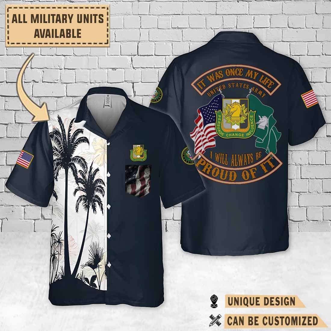 us army psychological operations corpspalm tree hawaiian shirt 18l3a