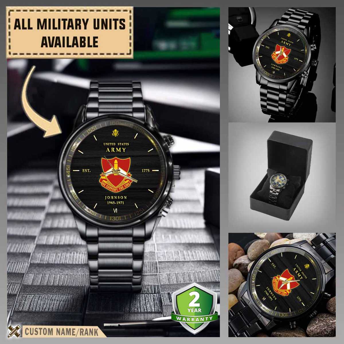 2 28 fa 2nd battalion 28th field artillery regimentmilitary black wrist watch 6u5ol