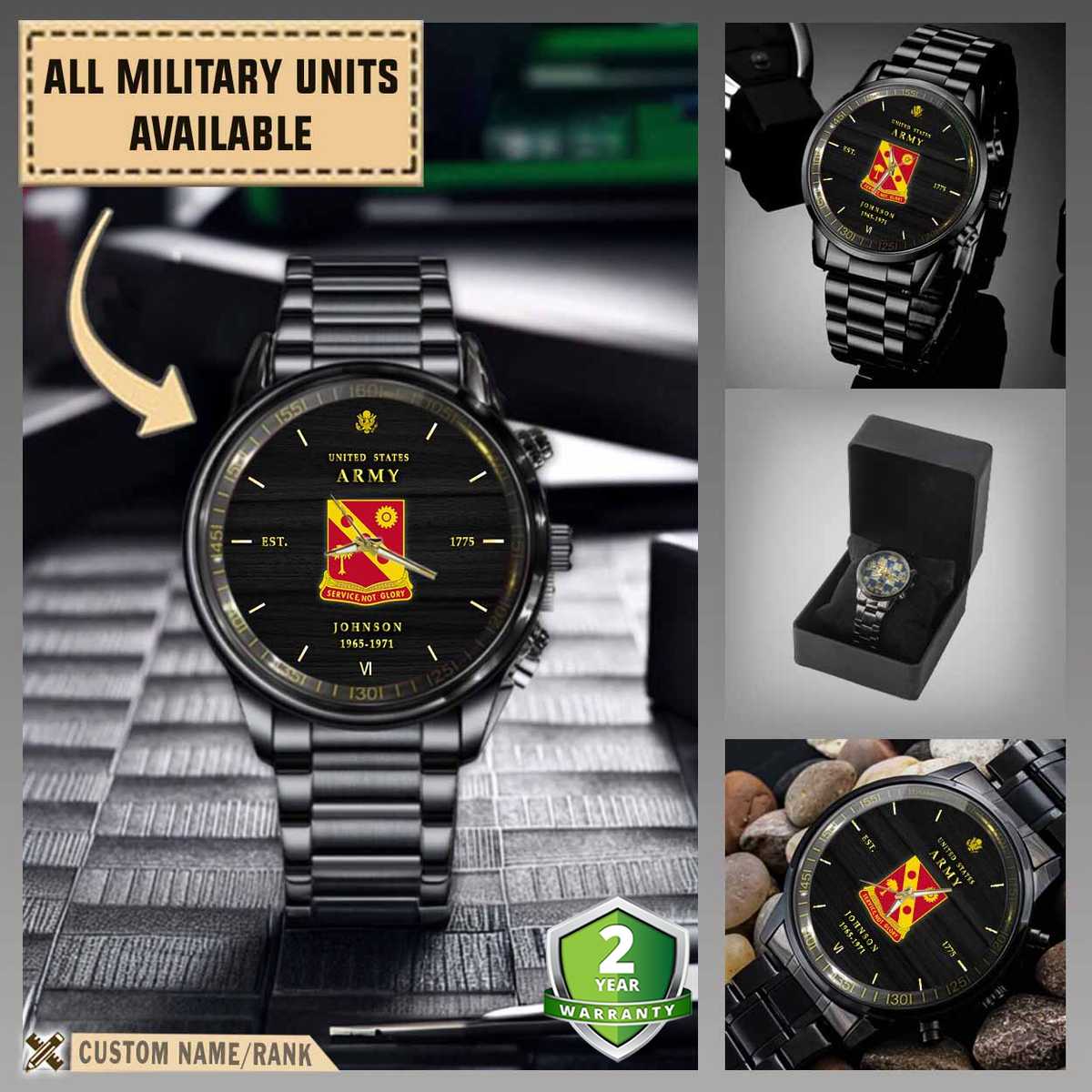 3rd ord bn 3rd ordnance battalionmilitary black wrist watch 9u4h8