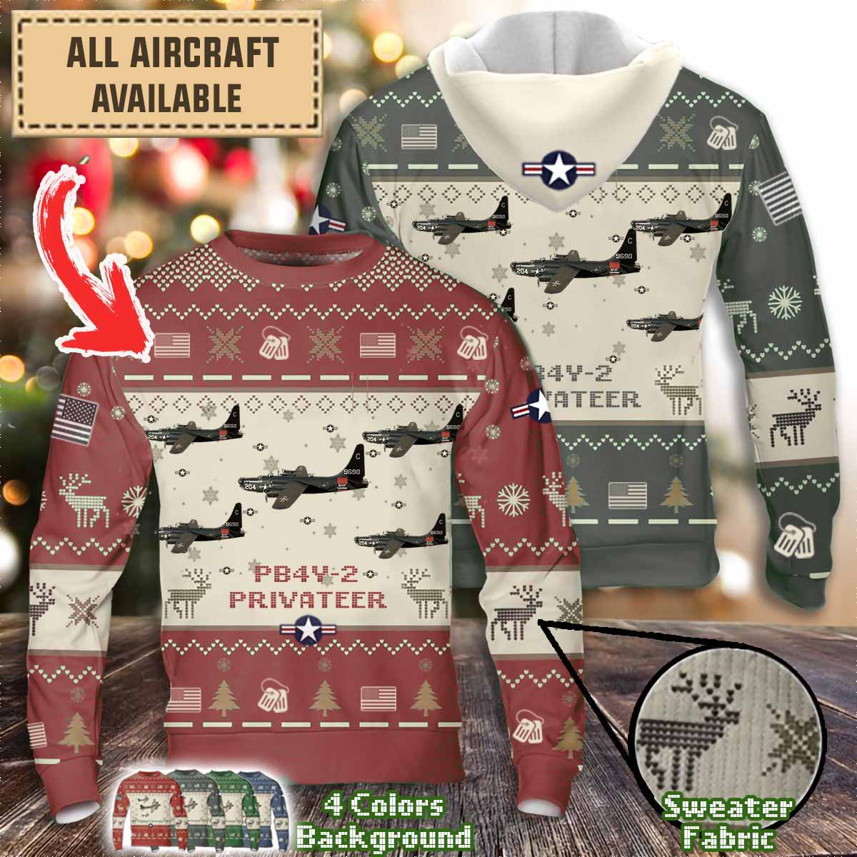 navy pb4y 2 privateer pb4y2aircraft sweater oie1a
