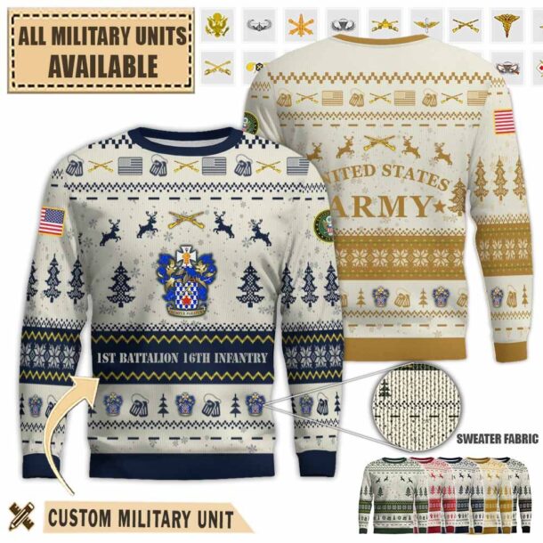 1 16 infantry 1st battalion 16th infantry regimentpremium ugly sweater b9mvm