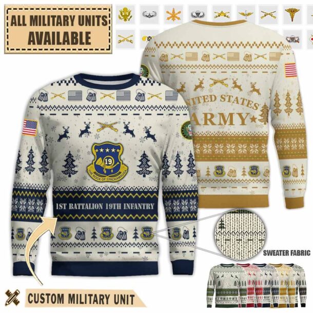 1 19 infantry 1st battalion 19th infantry regimentpremium ugly sweater bzoph