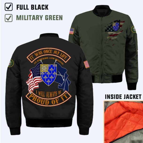 1 34 infantry 1st battalion 34th infantry regimentcotton printed shirts rv6lw