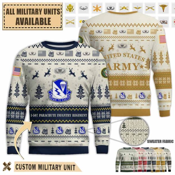 1 507 pir 1st battalion 507th parachute infantry regimentpremium ugly sweater 5aijy