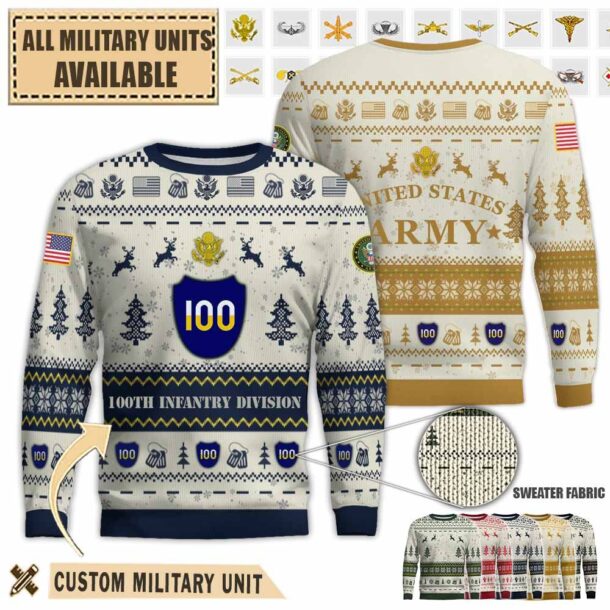 100th id 100th infantry divisionpremium ugly sweater xql10