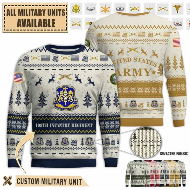108th infantry regimentpremium ugly sweater qc161