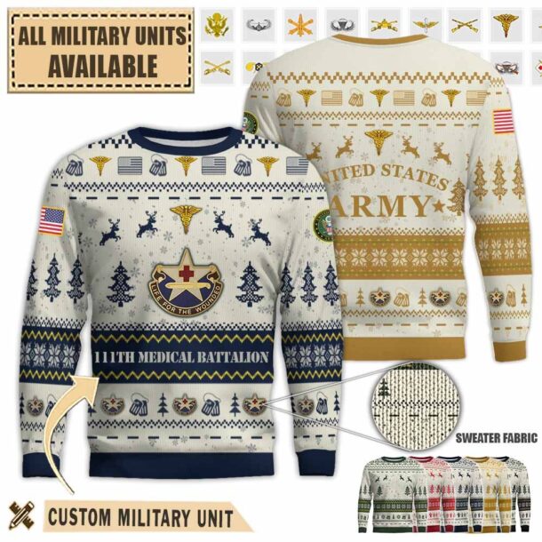 111th med bn 111th medical battalionpremium ugly sweater 6f36e