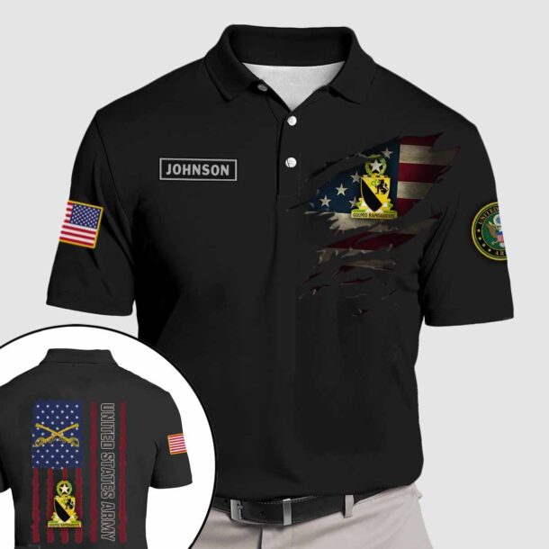 124th cav 124th cavalry regimentquarter zip hoodie aop polo tshirt gw87e