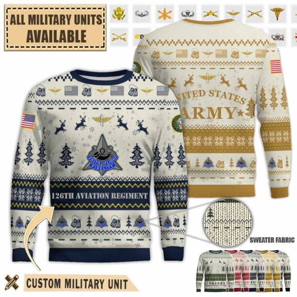 126th avn regt 126th aviation regimentpremium ugly sweater qnyuj