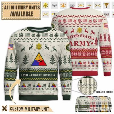 12th ad 12th armored divisionpremium ugly sweater z21lr
