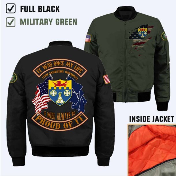 12th infantry regimentcotton printed shirts fksah