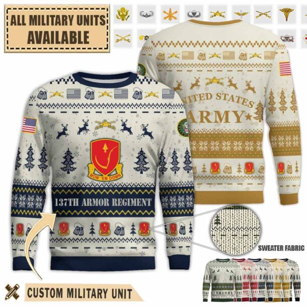 137th armor regimentpremium ugly sweater 7dj17
