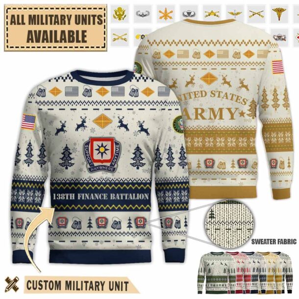 138th finance battalionpremium ugly sweater fxviu