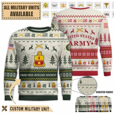 160th fa 160th field artillery regimentpremium ugly sweater mt0ur