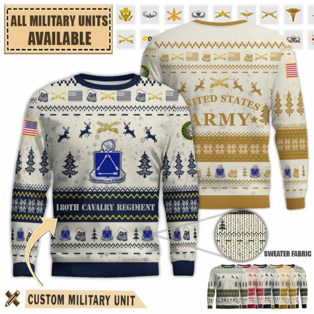 180th cav 180th cavalry regimentpremium ugly sweater z7fb3
