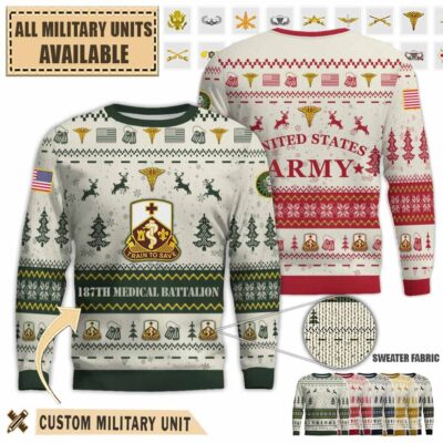 187th med bn 187th medical battalionpremium ugly sweater 8rrxd