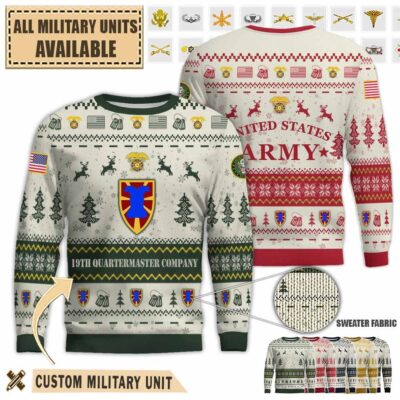 19th qm co 19th quartermaster companypremium ugly sweater o8ri0