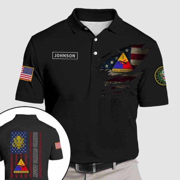 1st ad 1st armored divisionquarter zip hoodie aop polo tshirt 9r99r