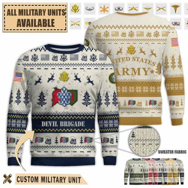 1st brigade 1st infantry division devil brigadepremium ugly sweater pv54l