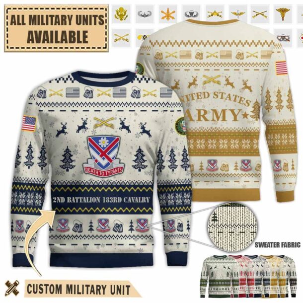 2 183 cav 2nd battalion 183rd cavalry regimentpremium ugly sweater 6eprm