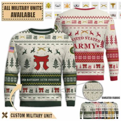 2 187 infantry 2nd battalion 187th infantry regiment rakkasanpremium ugly sweater zue30