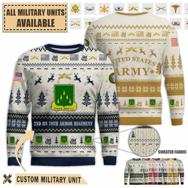2 70 armor 2nd battalion 70th armor regimentpremium ugly sweater qh53q