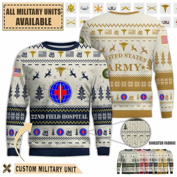 22nd fh 22nd field hospitalpremium ugly sweater 0at09