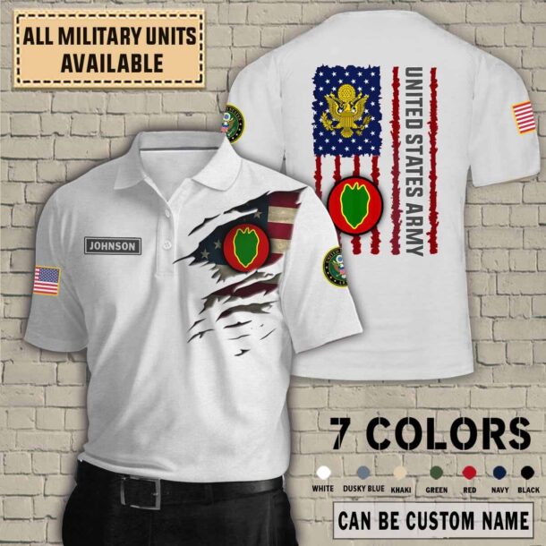 24th id 24th infantry divisionquarter zip hoodie aop polo tshirt iiok3