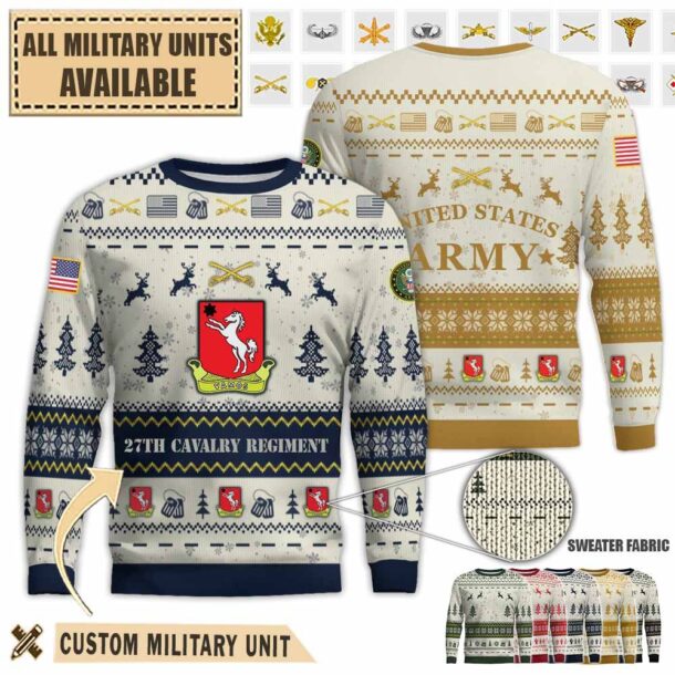 27th cav 27th cavalry regimentpremium ugly sweater i36b8