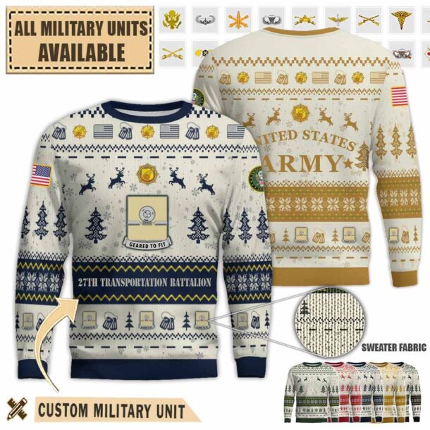27th trans bn 27th transportation battalionpremium ugly sweater 7h0ld
