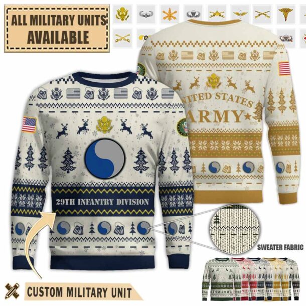 29th id 29th infantry divisionpremium ugly sweater 1954f