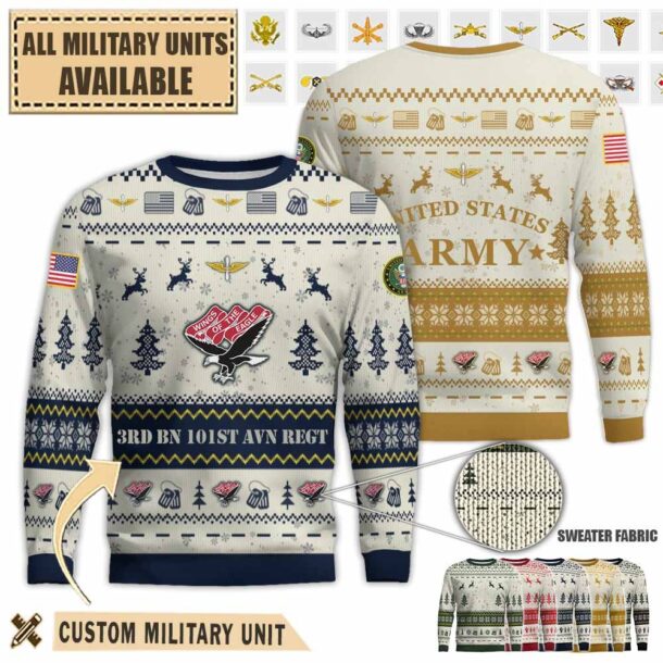 3 101 avn 3rd battalion 101st aviation regimentpremium ugly sweater e2g86