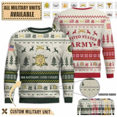 3 116 cav 3rd battalion 116th cavalry regimentpremium ugly sweater cr8ue