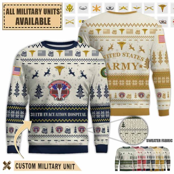 311th evac hosp 311th evacuation hospitalpremium ugly sweater nmr6x