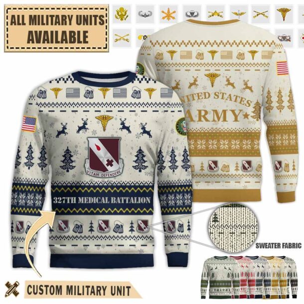 327th med bn 327th medical battalionpremium ugly sweater gowhf