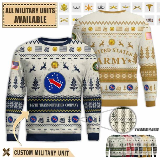 347th trans co 347th transportation companypremium ugly sweater 2oqrp