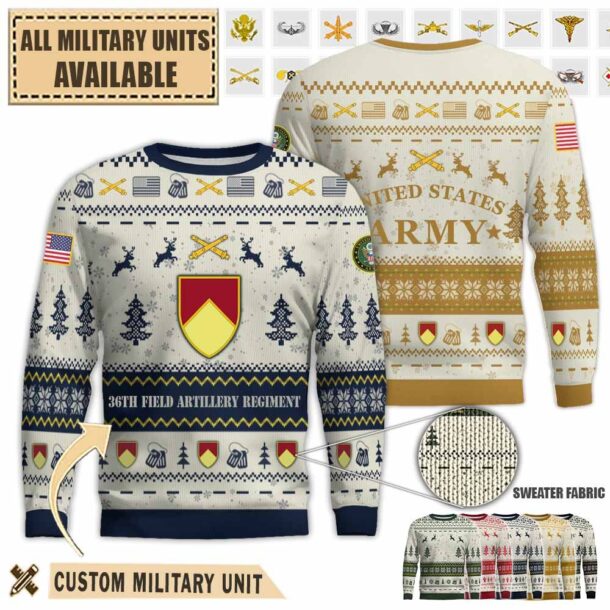 36th fa 36th field artillery regimentpremium ugly sweater duc0w