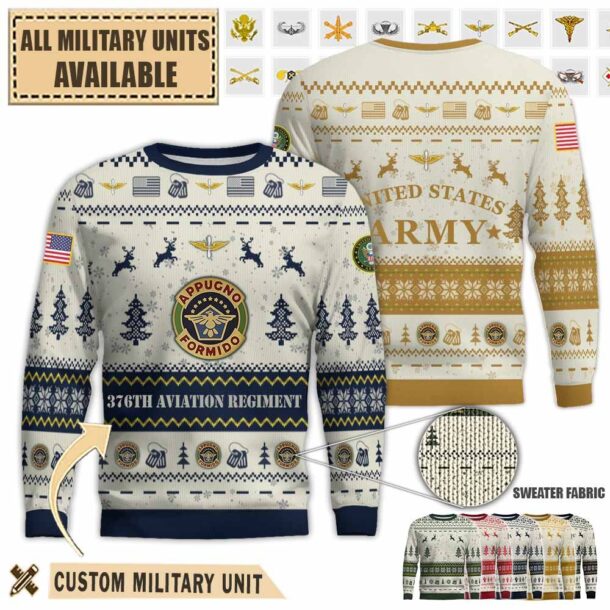 376th avn regt 376th aviation regimentpremium ugly sweater ueixz