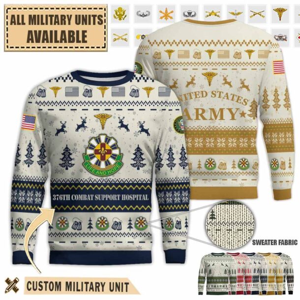 376th csh 376th combat support hospitalpremium ugly sweater gmscg