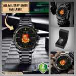 377th FA 377th Field Artillery Regiment_Military Black Wrist Watch
